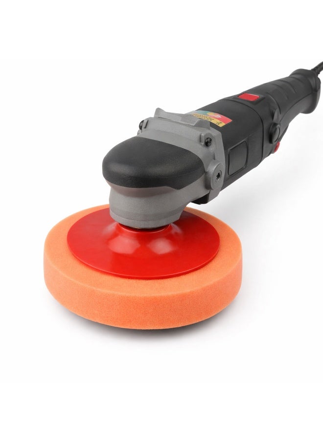 وسادة تلميع إسفنجية مقاس 7 بوصات، مصنوعة من رغوة عالية الكثافة مع قاعدة بلاستيكية وخيط نحاسي، مناسبة لآلات تلميع السيارات، للتشميع والتلميع والتنعيم وتصحيح الطلاء وتفاصيل هيكل السيارة، مجموعة أدوات لتطبيق الشمع ومواد التلميع باستخدام آلة التلميع الدوارة. - Image 3